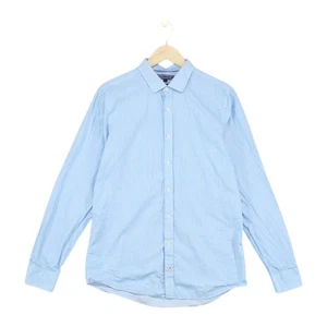 Tommy Hilfiger Slim Fit Shirt Mens Size L Blue Patterned - Picture 1 of 14