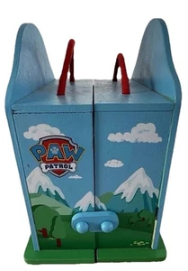 Paw Patrol Holz Mitnahme Kontrollturm Spielset mit 8 Holz Welpen Figuren. - Bild 1 von 6