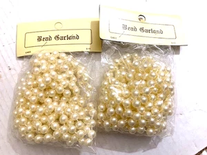 Neu mit Etikett RAZ Weihnachten Kunststoff 1/4 Zoll ECRU Perlen Girlande - 18 Fuß - Urlaub Handwerk - Bild 1 von 2