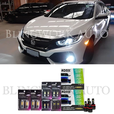 KONIK K300 +300% H11 H8 LED kit Low Fog T20 T15 T10 For Honda Civic FC FK VTi - Image 1 of 4