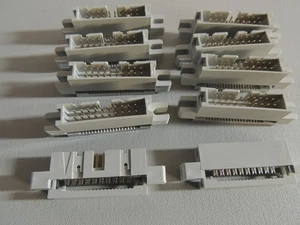 10-PACK 20-Pin Male Panel Mount IDC Flat Ribbon Cable ~ Box Header Connectors - Picture 1 of 2