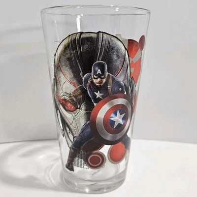 Vasos Toon nuevos 16 oz. Vidrio de pinta Vengadores Era de Ultrón Capitán América  Foto 1 de 4
