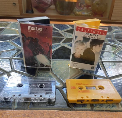 Meat Loaf Bat Out Of Hell 1977 + ROXETTE Listen To Your Heart 1989 Cassette Tape - Image 1 of 4