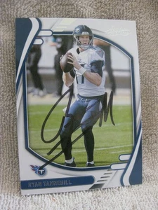2021 Panini Assoluto Ryan Tannehill Tennessee Titans #97 Auto Autenticato - Foto 1 di 3