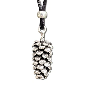 Collana in peltro con ciondolo pigna risveglio spirituale gioielli con... - Foto 1 di 12