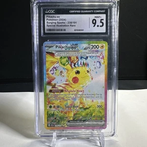 Pokemon Pikachu ex Surging Sparks Special Illustration Rare #238 CGC 9.5 - Picture 1 of 2