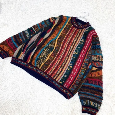 COOGI sweater 3D knit Size S 100% Wool Vintage Multicolor Body width 58cm - Image 1 of 4