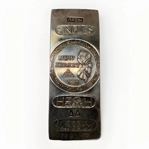 Rare NJ 1994 ATA Trap Shoot Trophy Bar Fine .999 Silver 9.75ozt (3/4lb Troy) - Bild 1 von 7