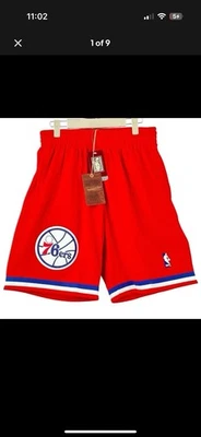 Mitchell & Ness Philadelphia 76ers 99/00 Hardwood Classics Swingman Shorts Sz M - Image 1 of 2
