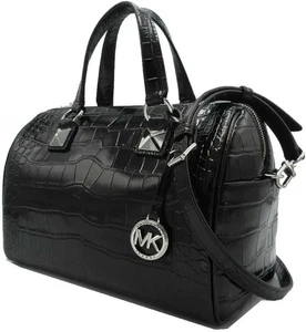 Borsa MICHAEL KORS GRAYSON 30F4SGYS6E NUOVA E INUTILIZZATA nera coccodrillo goffrata 2 vie GIAPPONE - Foto 1 di 9