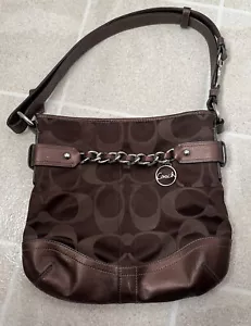 Coach Handtasche braun Signature Logo - Bild 1 von 8