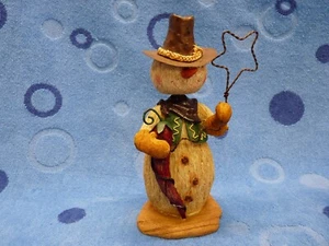 Cowboy Western Schneemann Wackelkopf mit rotem Pfeffer und Stern - Bild 1 von 6