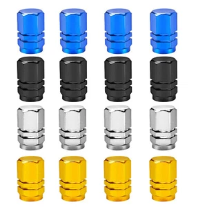 4pcs Aluminium Car Wheel Tyre Valve Stems Tire Air Dust Cover Screw Rim Caps - Picture 1 of 17