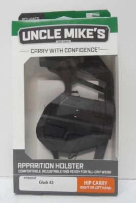 Funda ambidiestra de polímero negra Uncle Mike's Apparition OWB/IWB Glock 43 Foto 1 de 3