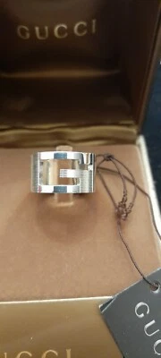  GUCCI ANELLO ALTO BRANDED ARG. 925 % - Immagine 1 di 2
