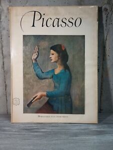 Picasso Abrams Art Book 16 Full Color Prints  with Dust Protector  Vintage 1954