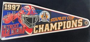 Mike Vernon Signed & Inscribed Detroit Red Wings 1997 Stanley Cup Clock BAS COA - Picture 1 of 3