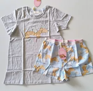 PETER ALEXANDER Women's Pink Shorts Tshirt PJs Pyjamas Set BNWT New Dachshund - Picture 1 of 12