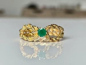 ANELLO CON SMERALDO in ORO 750/18 CARATI - Foto 1 di 6