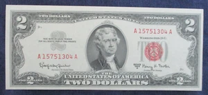 1963 A US $2 Banknote Uncirculated - Picture 1 of 2