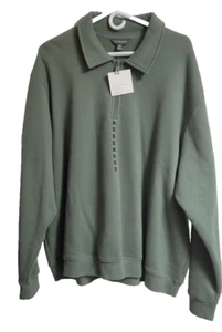 Herren XXL Croft and Barrow grün Pullover Kragen Fleece Langarm Shirt - Bild 1 von 5
