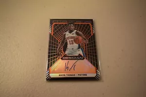 2018-19 Obsidian Khyri Thomas orange elektrische Ätzmatrix Autogramm Auto #/50 - Bild 1 von 2
