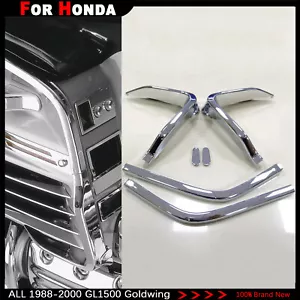 Kit de moldura de esquina de borde inferior de carenado superior cromado para Honda GL1500 Goldwing 88-00 - Imagen 1 de 6