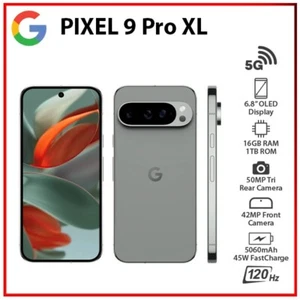 Google Pixel 9 Pro XL 16GB+1TB HAZEL Unlocked SIM+eSIM Android Mobile Phone - Afbeelding 1 van 7