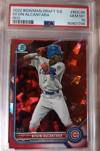 Kevin Alcantara Red /5 PSA 10 2022 Bowman Sapphire Edition - Picture 1 of 3