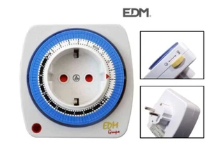 OROLOGIO TIMER PROGRAMMATORE GIORNALIERO 24 ORE X 15 MIN. PRESA TEMPORIZZATA - Foto 1 di 3