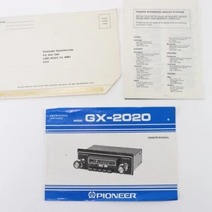 70's Vintage Pioneer GX-2020 Car Stereo Owner's Manual AM/FM Radio Original OEM - Bild 1 von 5