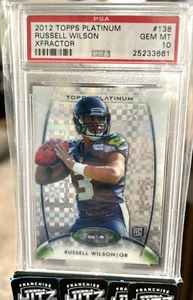 2012 Topps Platinum Russell Wilson XFractor Rookie #138 PSA 10 GEM MT - Steelers - Picture 1 of 1