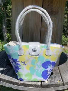 Elle Summer Flowers Tote Bag Purse Satchel - Picture 1 of 20