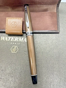 Waterman Expert Urban City Line Brown Chevron CT Rollerball Pen Gift Box L Pouch - Picture 1 of 13