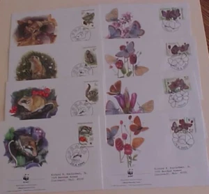 WILDLIFE CZECHOSLOVAKIA BUTTERFLY & CITELLUS ? FDC 8 DIFF. CACHET 1996,2002 - Picture 1 of 1