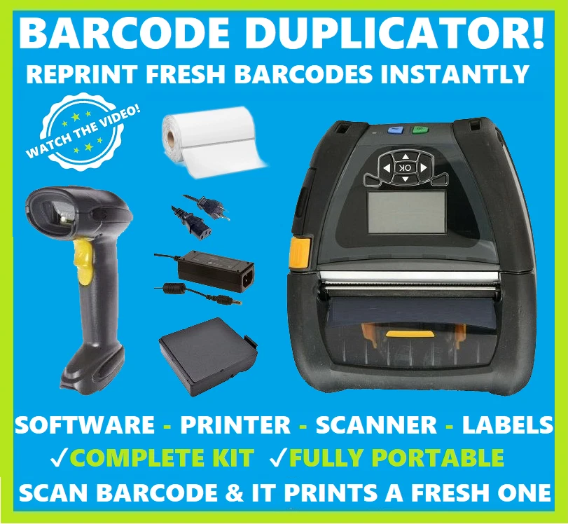Barcode RePrint Duplicator: Mobile Label Printer, Barcode Scanner, & Software!🔥 - Image 1 of 1