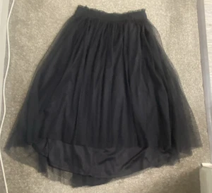 Lauren Conrad Black Tutu Skirt Medium High Low Hem Fairy Whimsigoth Grunge - Picture 1 of 5