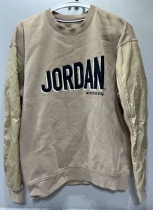 Jordan Sweatshirt Medium Brown Crewneck Pullover Flight MVP Wheaties Has Stains - Picture 1 of 8
