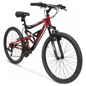 Bicycle Shocker Mountain Bike, 24" Wheels, Youth Ages 13+, Red and Black - Picture 1 of 8
