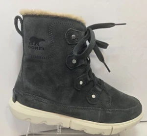 Sorel Explorer Joan Gray Suede Waterproof Insulated Winter Boots Women's Size 8 - Picture 1 of 12