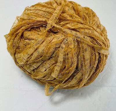 Lucci Metallic Ribbon Yarn Unit of 1 Gold No Label New - Image 1 of 4