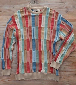 Suéter Norm Thompson Para Hombre XXL 3D Tejido Pastel Multicolor Algodón De Colección - Imagen 1 de 9
