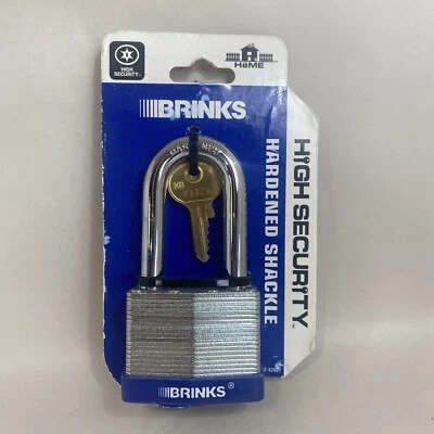 BRINKS Max Lock Padlock & 2 Keys, #152-52001 Hardened Steel 2" Shackle 50MM - Image 1 of 2