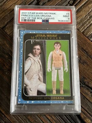 2021 Topps Star Wars Masterwork Princess Leia Out Of The Box Canvas #5/25 PSA 9 - Image 1 of 3