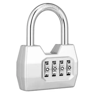 4 Digit Combination Lock Outdoor Padlock Heavy Duty Locker Lock Waterproof Combo - Picture 1 of 6
