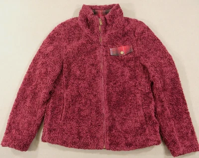 Chaqueta Pendleton Mujer Mediana Roja Polar Sherpa Cremallera Completa Manga Larga Foto 1 de 4