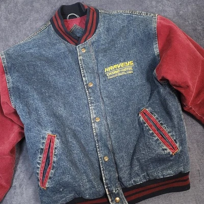 Chaqueta vaquera deportiva MV forro acolchado talla M Harveys Casino Council Bluffs Iowa Foto 1 de 4
