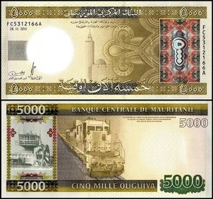 Mauritania 5000 Ouguiya, 2011, P-21, UNC - Picture 1 of 1
