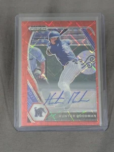 2021 prizm draft picks baseball Hunter Goodman Rookie Autograph Red Velocity... - Picture 1 of 6