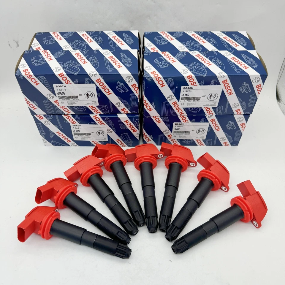 8x Bosch Ignition Coil For Porsche Cayenne Panamera 4.8L V8 Panamera 3.6L UF660 - Изображение 1 из 4